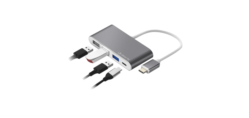 Hub Logan USB-C 4 en 1 ( 3 x USB-A + 1 x USB-C)