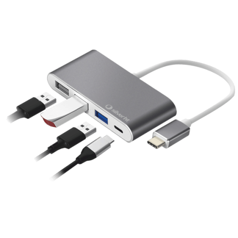 Hub Logan USB-C 4 en 1 ( 3 x USB-A + 1 x USB-C)