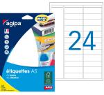 Etiquette adresse multi-usages 15 x 50 mm Agipa blanche - Pochette de 384