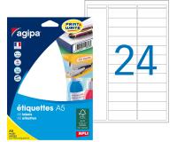 Etiquette universelle, 15 x 50 mm, blanc