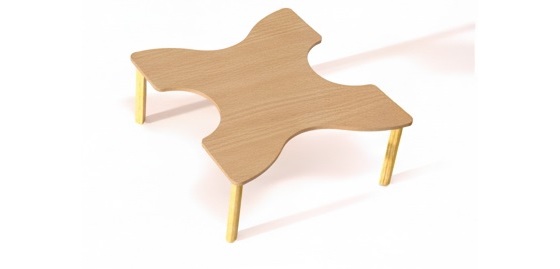Fabiano Kids X-Shaped Table - Kindergarten