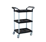 Desserte 3 plateaux plastique 135 kg 475 x 365 mm roue TPE