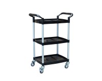 Desserte 3 plateaux plastique 135 kg 475 x 365 mm roue TPE