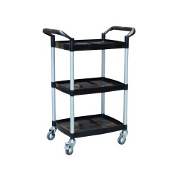 Desserte 3 plateaux plastique 135 kg 475 x 365 mm roue TPE