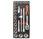 Module  douilles 1/2" et accessoires  pour servantes d'atelier