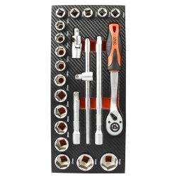 Module  douilles 1/2" et accessoires  pour servantes d'atelier