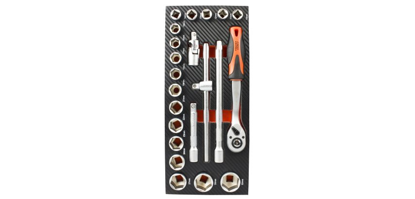 Module  douilles 1/2" et accessoires  pour servantes d'atelier