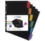 Intercalaires A4 Maxi en polypropylène Rainbow Class VIQUEL 6 onglets - 1 jeu
