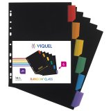 Intercalaires A4 Maxi en polypropylène Rainbow Class VIQUEL 6 onglets - 1 jeu
