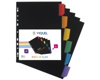 Intercalaires A4 Maxi en polypropylène Rainbow Class VIQUEL 6 onglets - 1 jeu