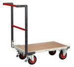 Chariot fixe plateau médium 400 kg 850 x 500 mm roue caoutchouc