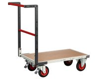 Chariot fixe plateau médium 400 kg 850 x 500 mm roue caoutchouc