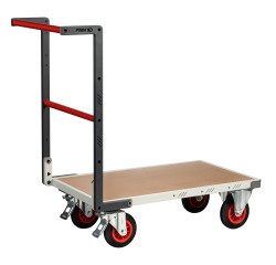 Chariot fixe plateau médium 400 kg 850 x 500 mm roue caoutchouc