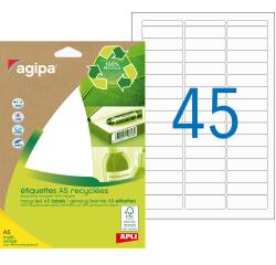 Etiquette adresse multi-usage recyclée 12,8 x  38 mm Agipa - Pochette de 630