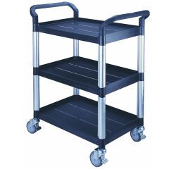 Desserte 3 plateaux plastique 250 kg 680 x 450 mm roue TPE