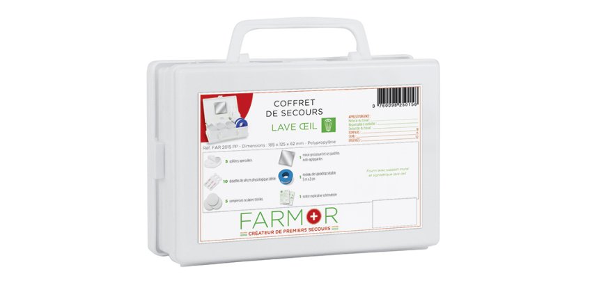 Coffret de secours Lave œil sans stylo oculaire