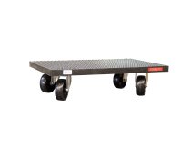 Plateau roulant bois enrobé de caoutchouc 210 kg 600 x 400 mm roue caoutchouc