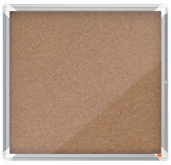 Vitrina de interior Nobo para 6 hojas A4 con superficie de corcho