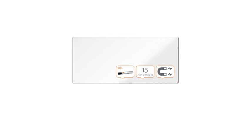 Pizarra NOBO Premium Plus acero lacado 2700x1200mm, blanco
