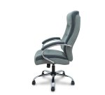 Sillón de oficina Opti533 basculante tapizado tela color gris base cromo ruedas nailon
