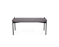 Table basse Meet H.40 x L.100 x P.50 cm plateau noir piètement noir
