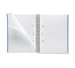 Notebook The Original, Couverture souple, A5, quadrillage 5x5 mm, 80 feuilles de 1 couleur, Miquelrius, Bleu.
