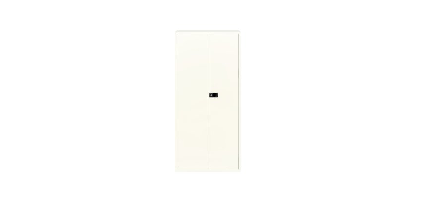 Armario monobloque-montado metálico Bisley alto blanco puertas batientes