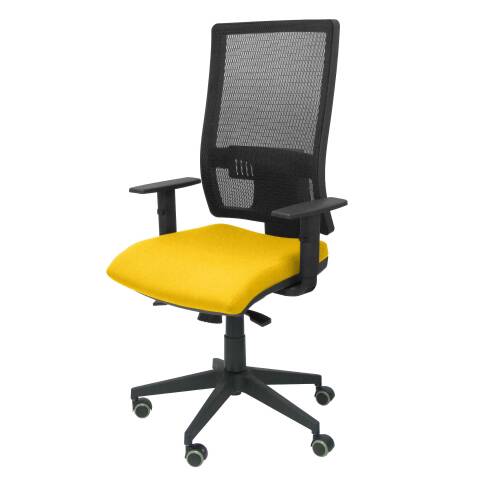 Silla Horna bali negro sin cabecero - Amarillo