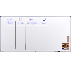 Tableau blanc laqué PREMIUM 90x180cm - Legamaster
