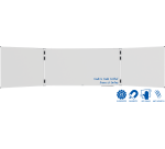 Tableau blanc triptyque émaillé UNITE PLUS 100x200cm - Legamaster