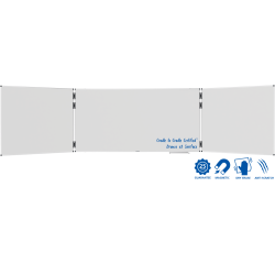 Tableau blanc triptyque émaillé UNITE PLUS 100x200cm - Legamaster
