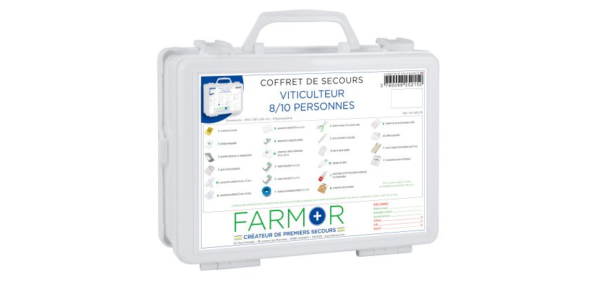 Coffret de secours Viticulteur 8/10 personnes