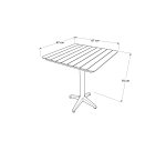 Table bistro d'extérieur LAYON - structure aluminium