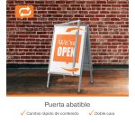 Marco publicitario A4 con pie y con cerradura Nobo Premium Plus