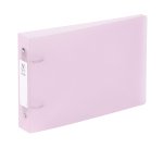 Classeur 2 anneaux plastifié Propysoft Viquel A5 – Dos de 3.5 cm rose transparent