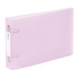Classeur 2 anneaux plastifié Propysoft Viquel A5 – Dos de 3.5 cm rose transparent