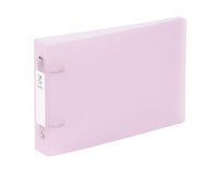 Classeur 2 anneaux plastifié Propysoft Viquel A5 – Dos de 3.5 cm rose transparent