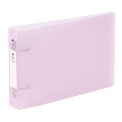 Classeur 2 anneaux plastifié Propysoft Viquel A5 – Dos de 3.5 cm rose transparent