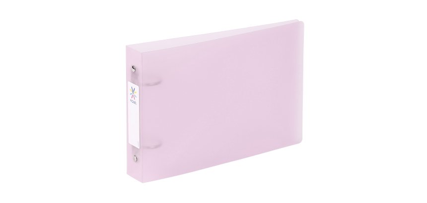 Classeur 2 anneaux plastifié Propysoft Viquel A5 – Dos de 3.5 cm rose transparent