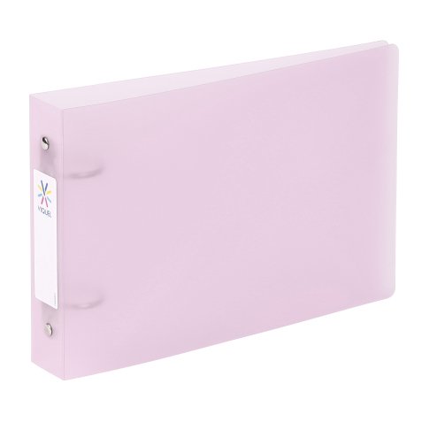 Classeur 2 anneaux plastifié Propysoft Viquel A5 – Dos de 3.5 cm rose transparent