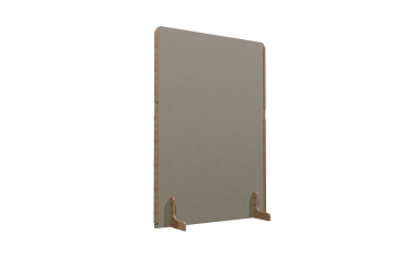 Cloison acoustique Emmie Flexmute en PET 24 mm - sur pieds en bois massif  L 120 x H 170 CM