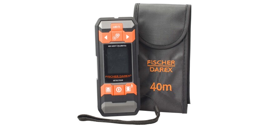 Télémètre laser 40 m avec détecteur de matériaux – Écran couleur rotatif – Batterie rechargeable