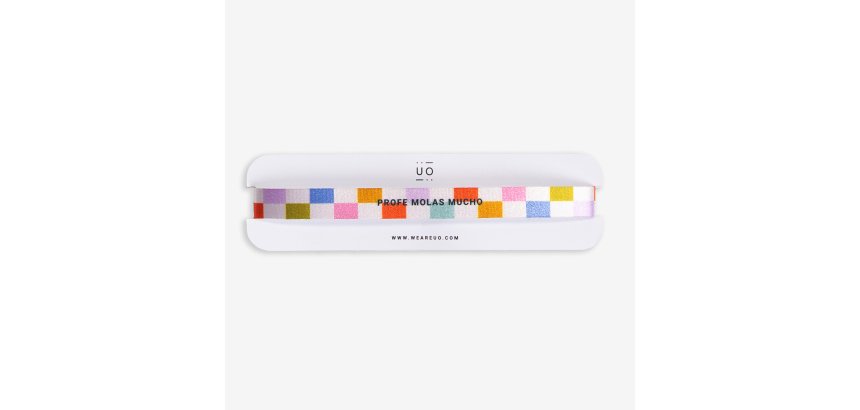 Pulsera de tela "Profe molas mucho"