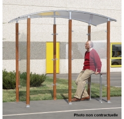 Abri fumeurs bois Modèle en isolé 6 m²