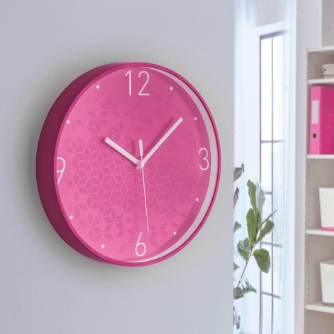 Reloj de pared silencioso Leitz WOW - 29 - Fucsia