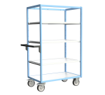 Servante multi-niveaux avec 3 étagères plateau bois 500 kg 1000 x 600 mm roue TPE