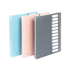 Trieur extensible 12 compartiments A4 - polypropylène - MINERAL VIQUEL  - Coloris assortis