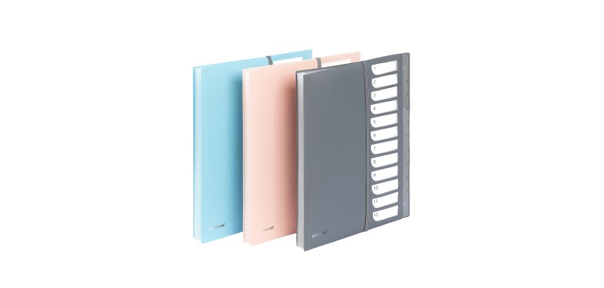 Trieur extensible 12 compartiments A4 - polypropylène - MINERAL VIQUEL  - Coloris assortis