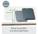 Panel organizador de escritorio con soporte para ordenador portátil Leitz Ergo, 80x25 cm