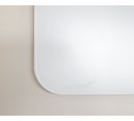 Tableau en verre mat 90x120cm - Warm Grey - Coin Arrondi - Legamaster